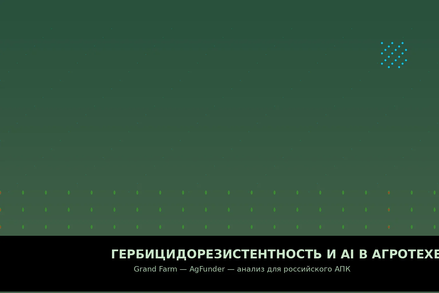 Что реально нужно фермерам в 2026: гербицидорезистентность, AI и инвестиции в агротех